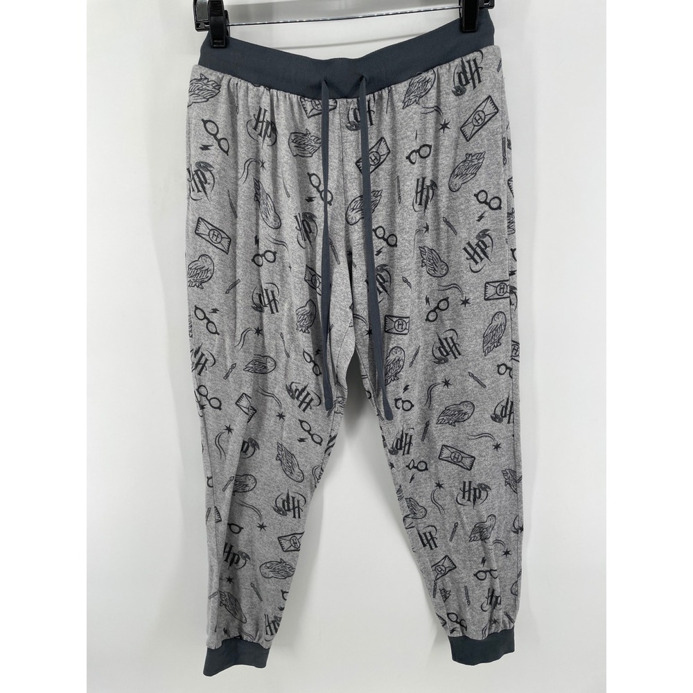 Harry Potter Pajama Pants Womens Medium Grey Wizarding World Joggers Sleepwear